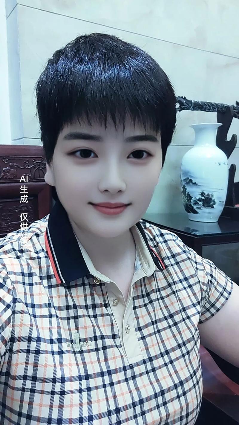 快手教室转笔短发美女