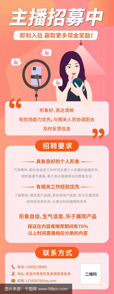 淘宝衣服直播主播招聘