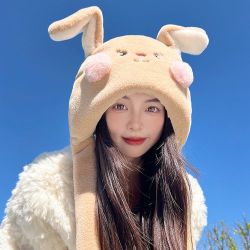 快手帽子兔耳朵会动的