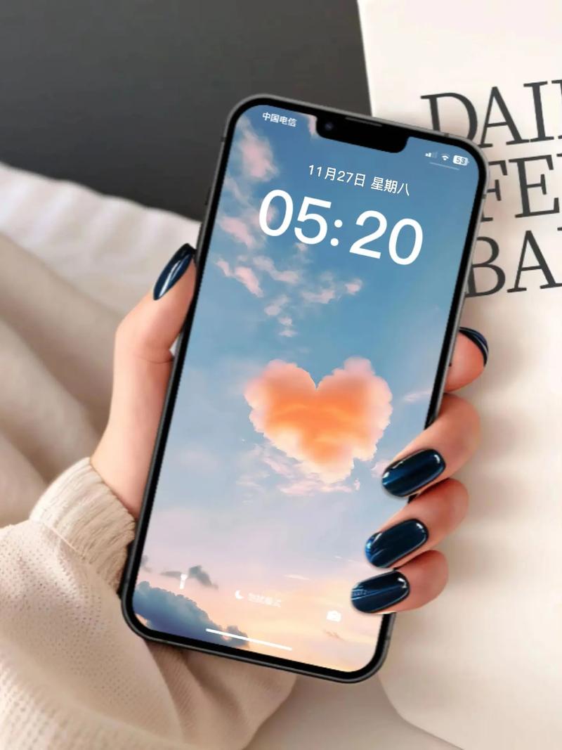 抖音苹果x透明手机锁屏