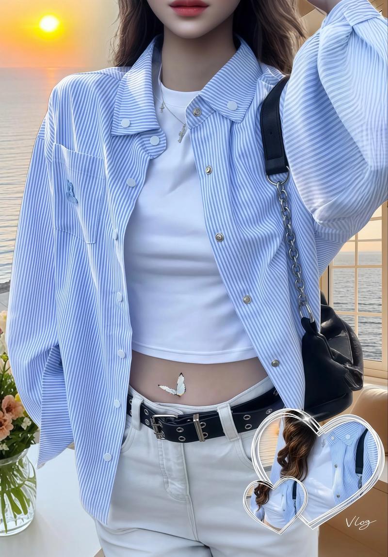 抖音上那个蓝色条纹衣服