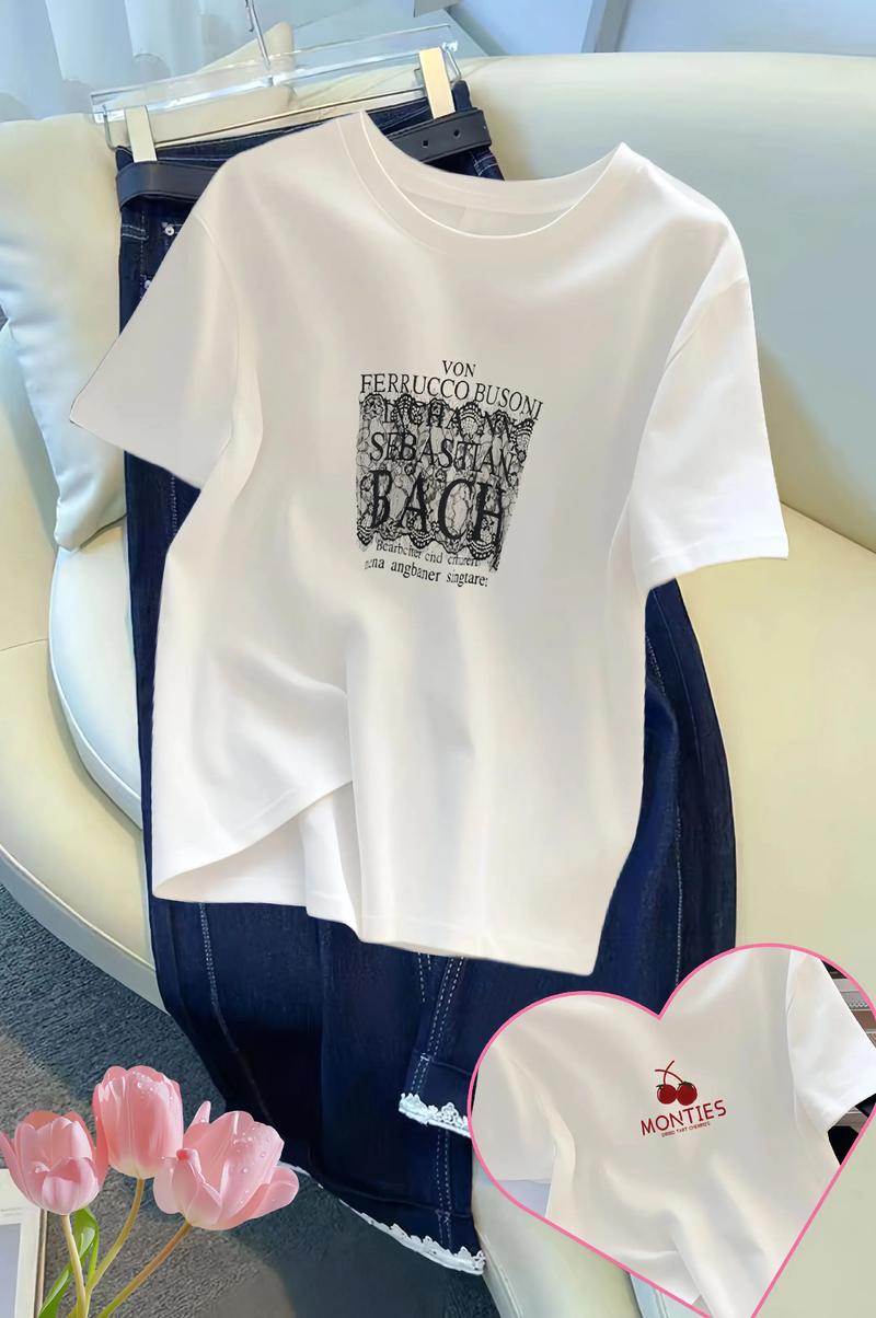 抖音白色半截袖衣服牌子