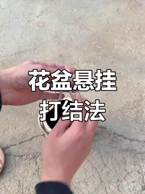 抖音绳子吊起的花盆方法