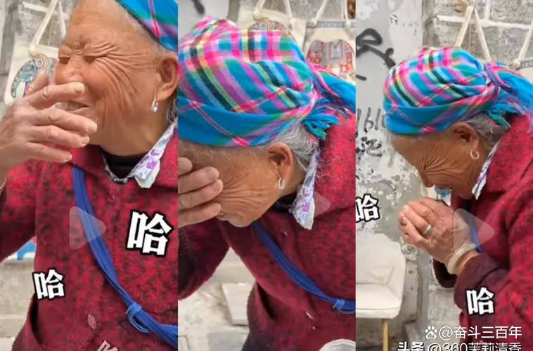 抖音小伙模仿老奶奶穿针