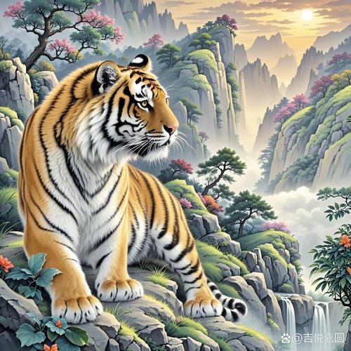 抖音恶搞图片虎啸山林图