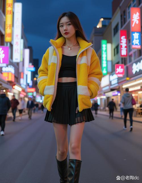 快手 美美 韩国街拍