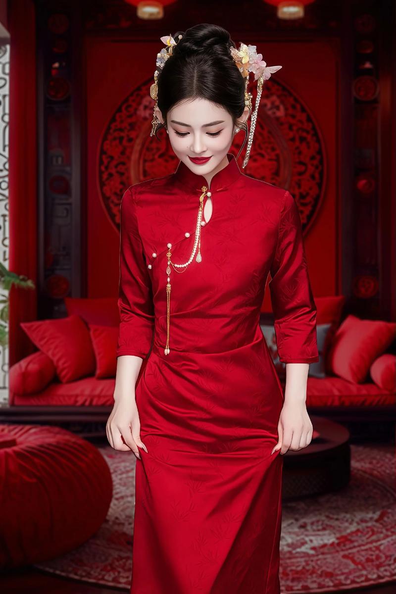 新娘 抖音中式礼服唱歌