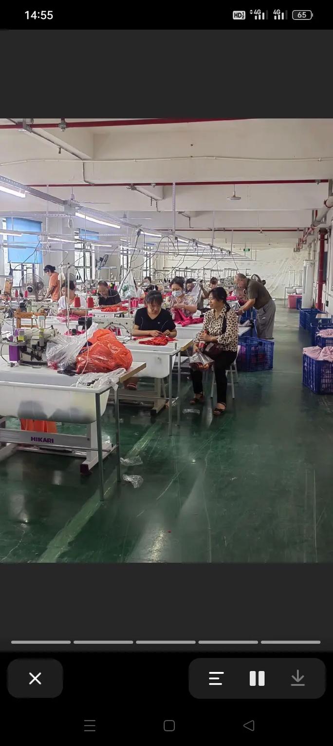 服装厂流水线视频直播