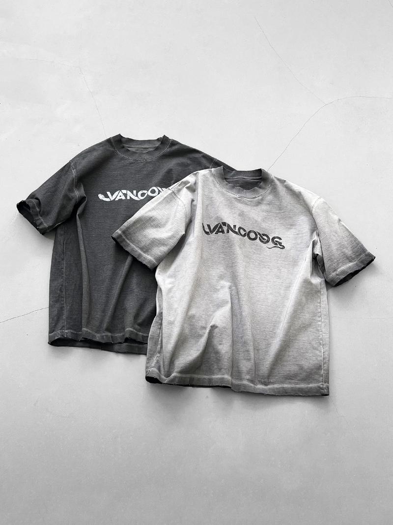 抖音同款半袖图案两面