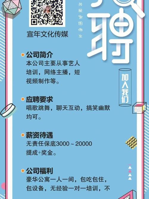 手机直播主播兼职招聘