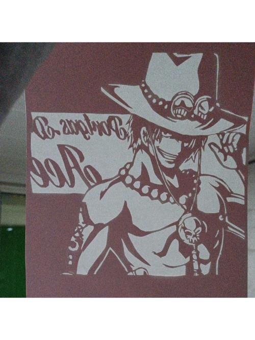 抖音里海贼王叠影剪纸