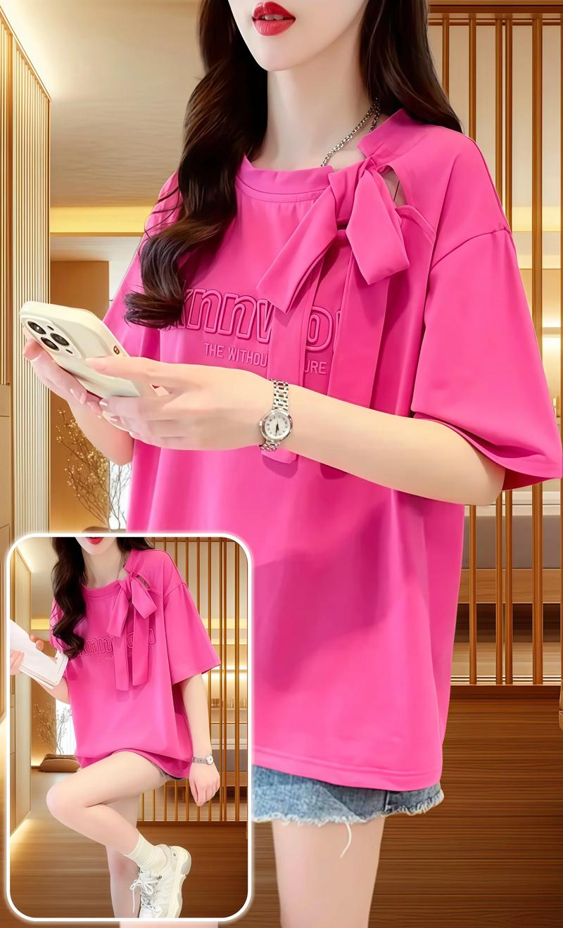 抖音系韩版衣服蝴蝶结