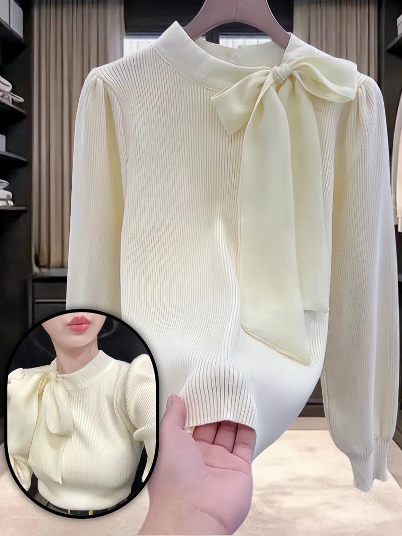 抖音系韩版衣服蝴蝶结