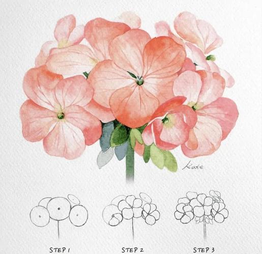 抖音上用颜料线画的花