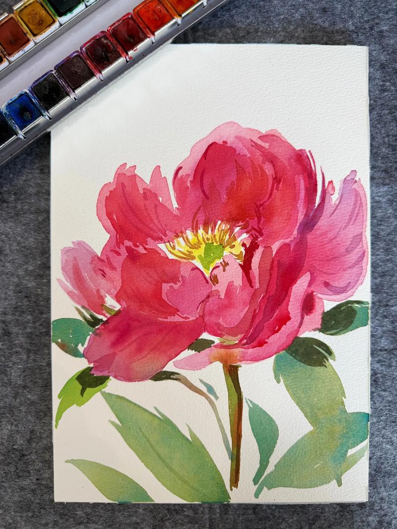 抖音上用颜料线画的花