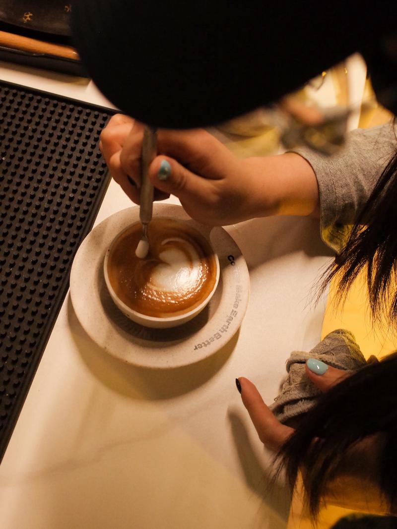 咖啡圣诞树拉花抖音款