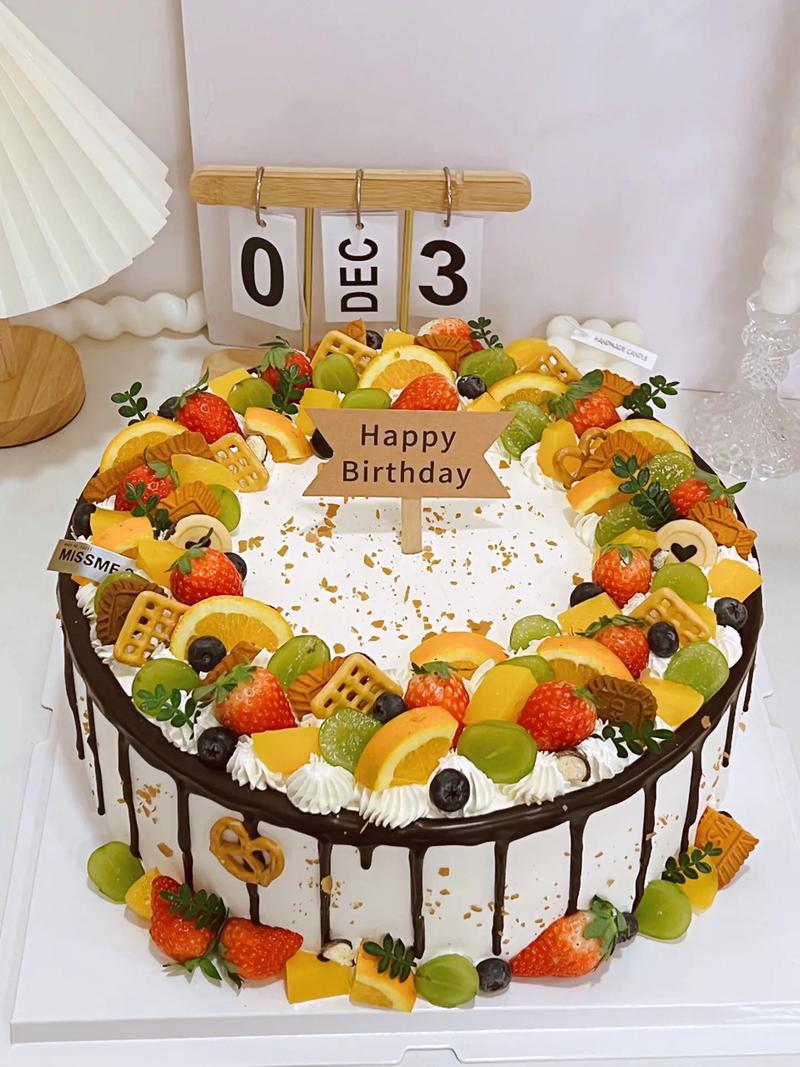 抖音网红生日蛋糕森系