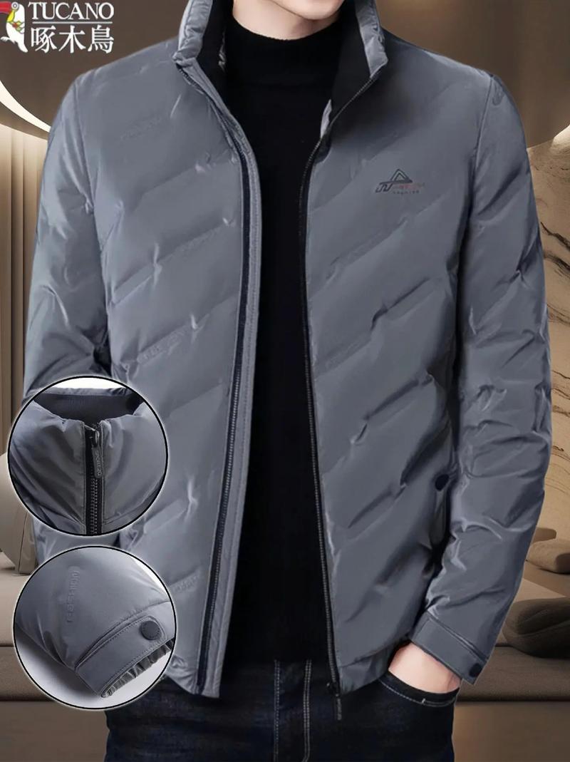 抖音白色短款羽绒服男