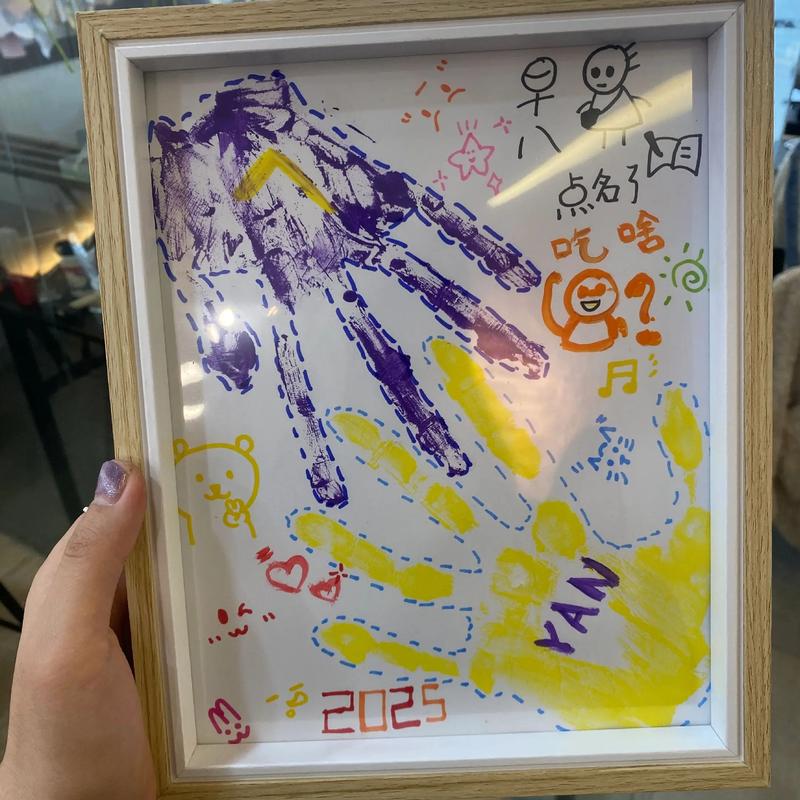 抖音很红的手印简单画