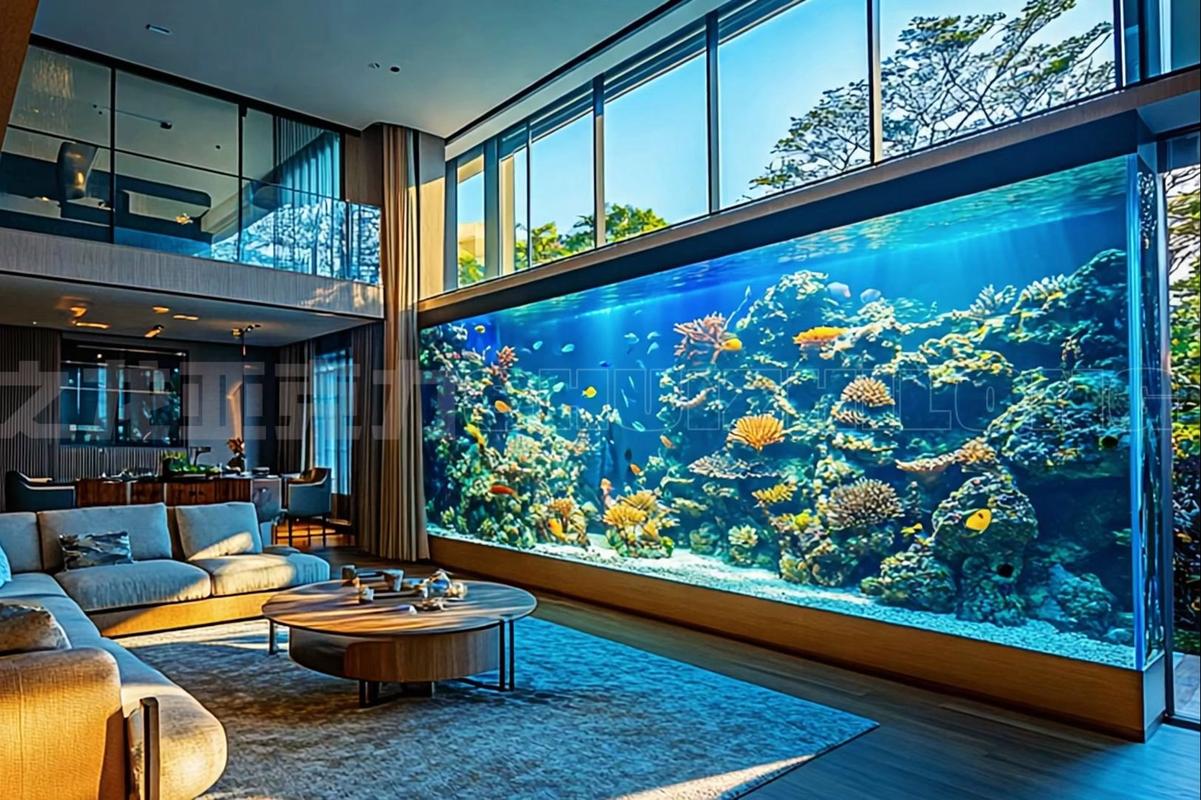 抖音上的客厅装的鱼缸