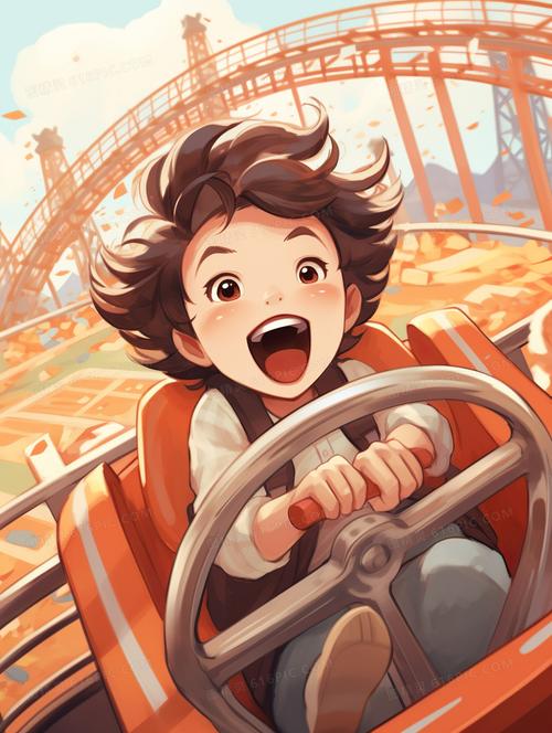 卡通车图片小男孩抖音