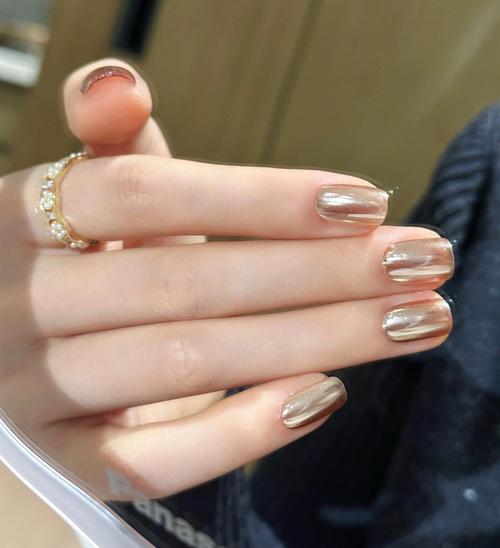 抖音网红亮片美甲图片