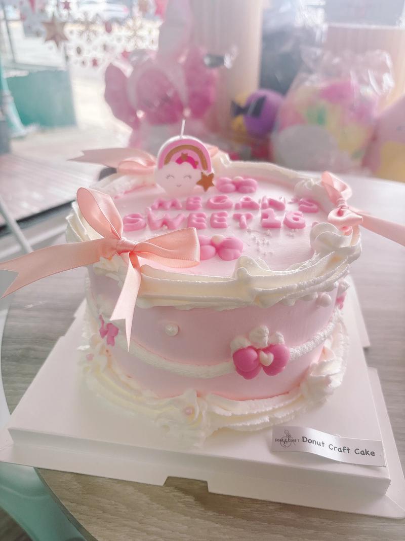 抖音同款粉色生日蛋糕
