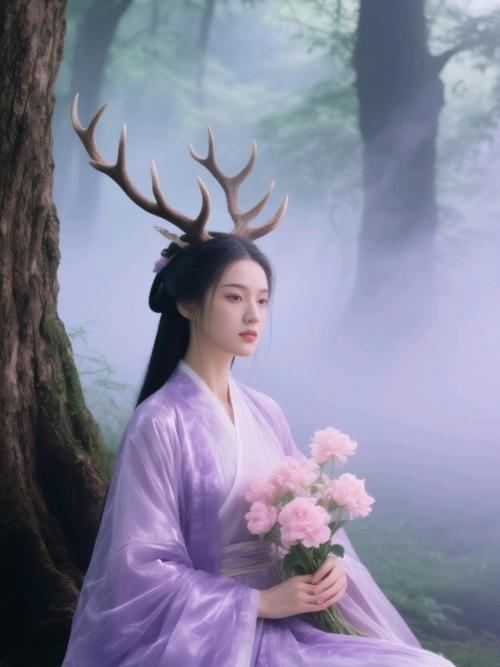 森林里的鹿角仙女抖音