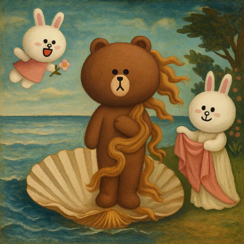 穿布朗熊衣服跳舞抖音