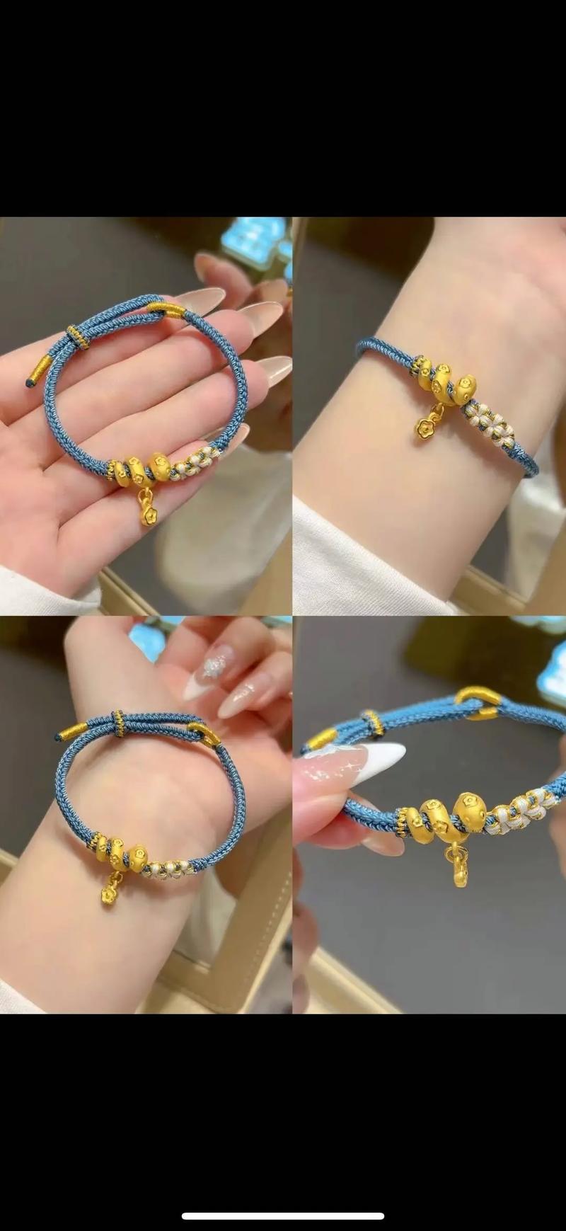 抖音头发编黄金手链图