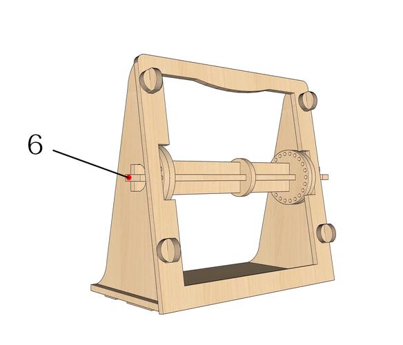 抖音木质机械转动模型