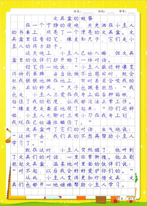 抖音网红铅笔盒作文