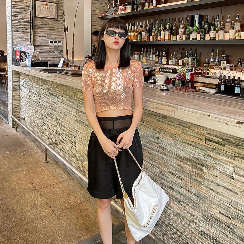 抖音同款短裤加网纱