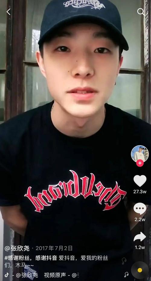 抖音张欣尧黑色卫衣