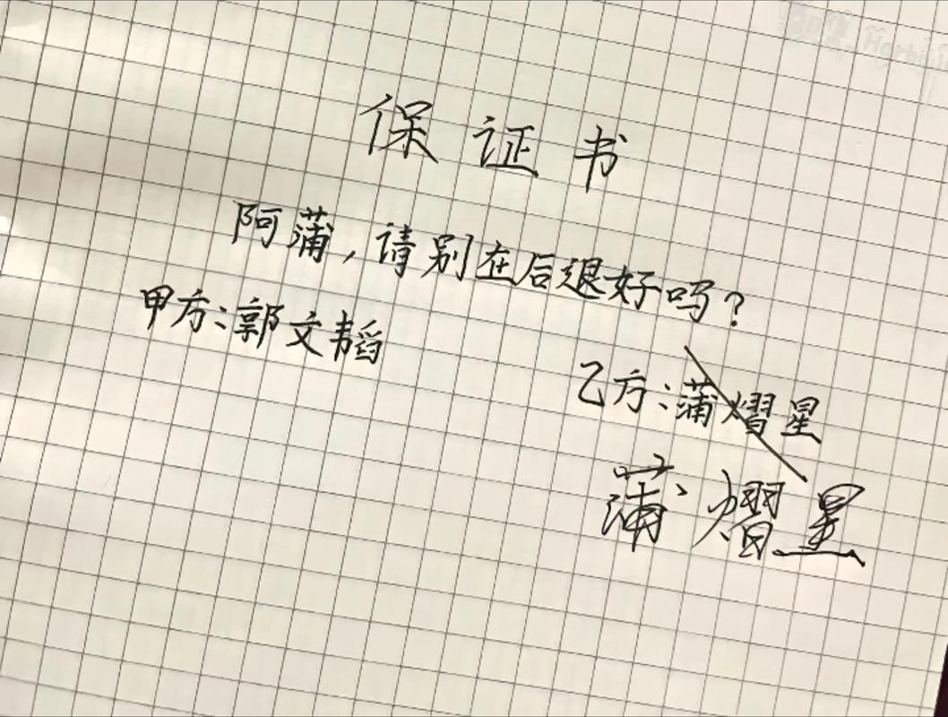 抖音同款男孩保证书