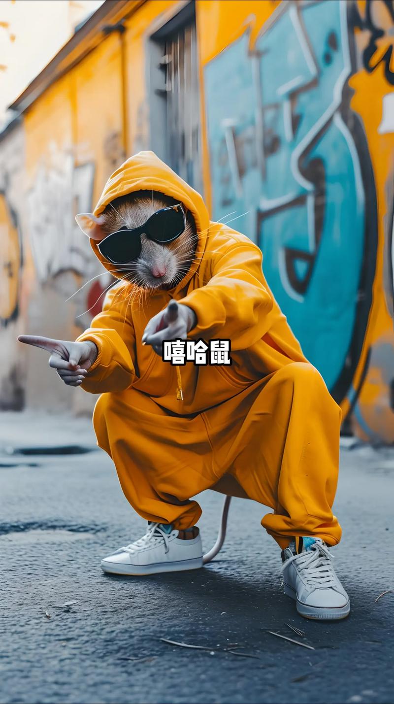 抖音动物穿潮牌图片