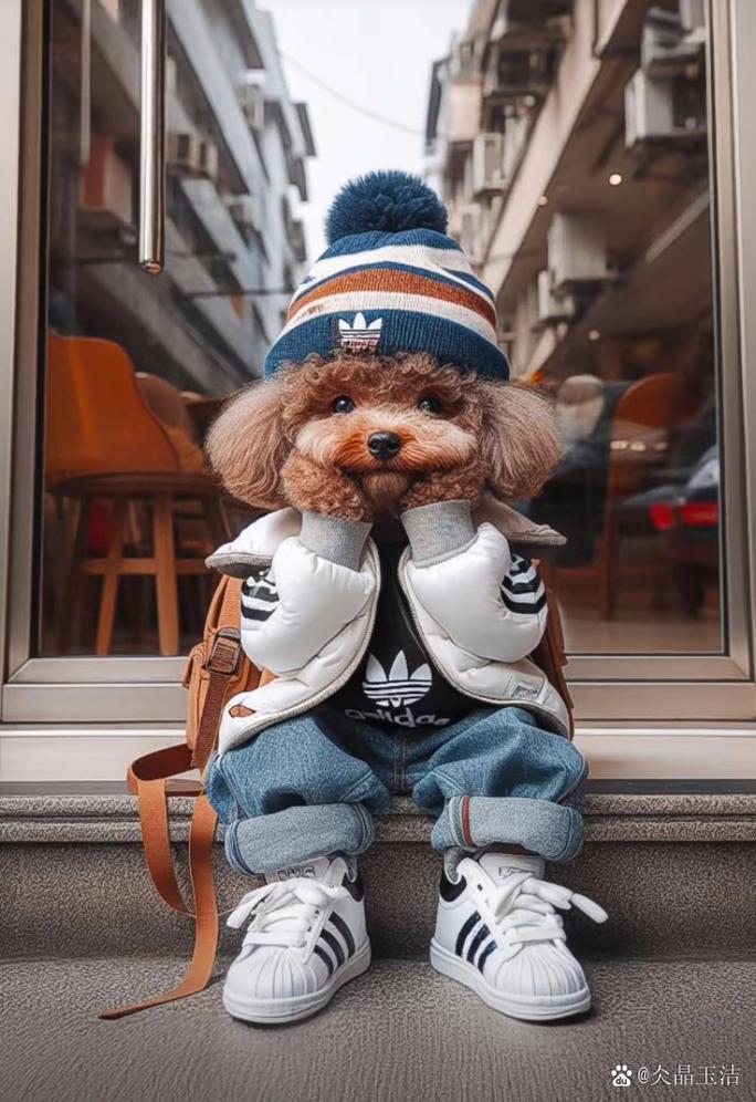 抖音动物穿潮牌图片