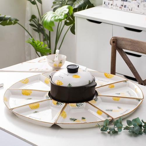 抖音上摆圆桌的盘子