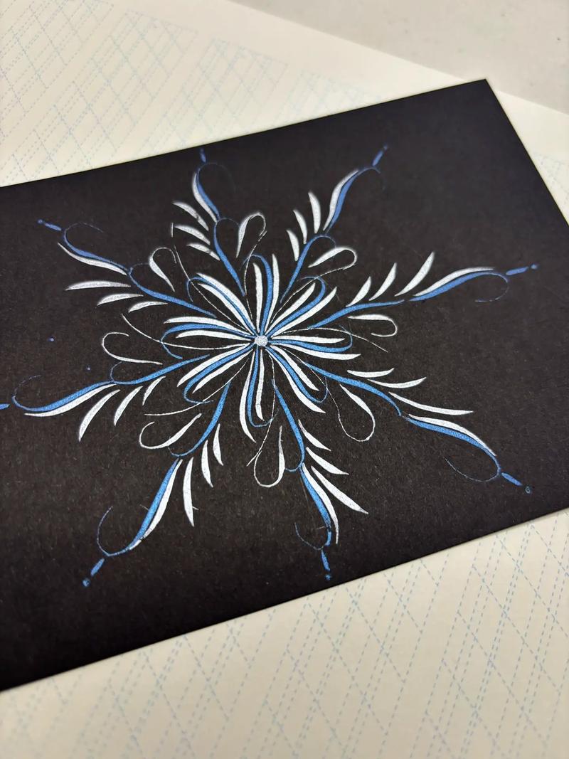 抖音绳子沾墨水拉花