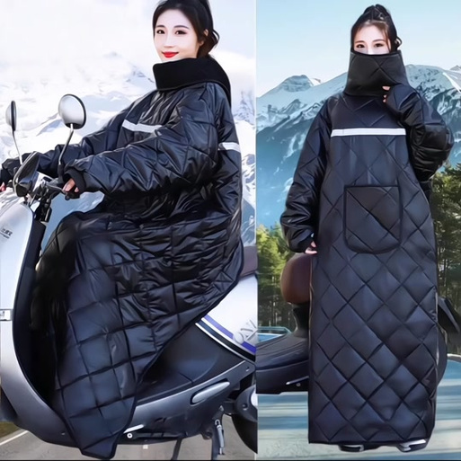 抖音女的用衣服挡风