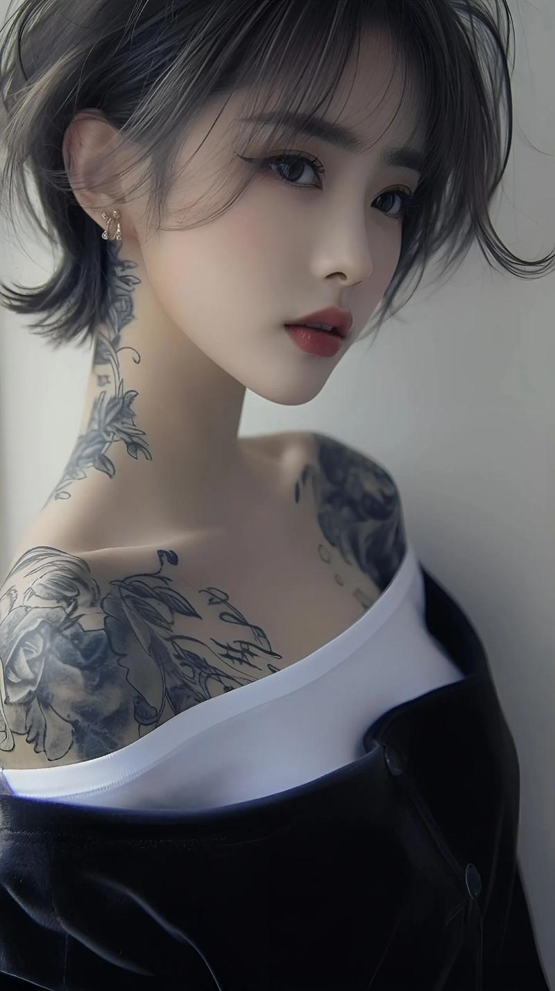 网红纹身图片女快手