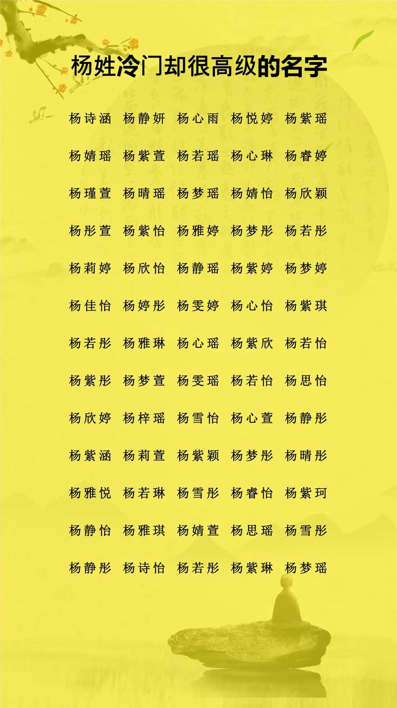 快手网名带自己杨字