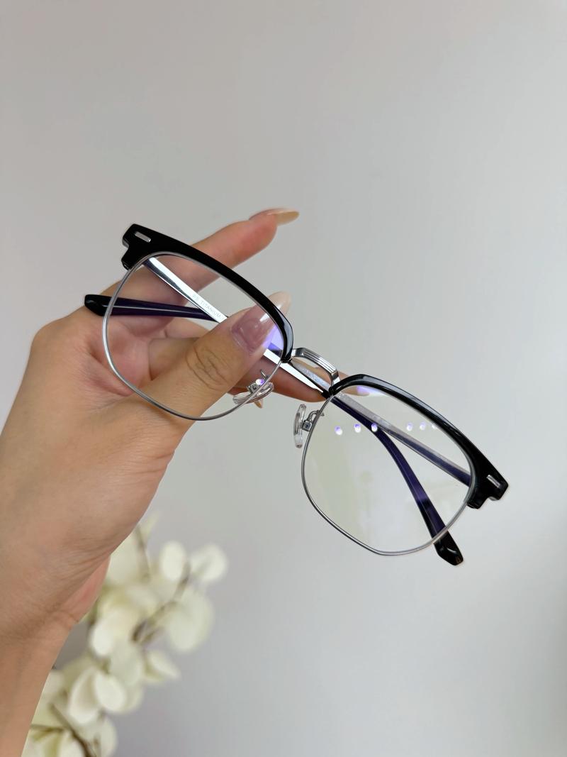 抖音装饰镜半框眼镜