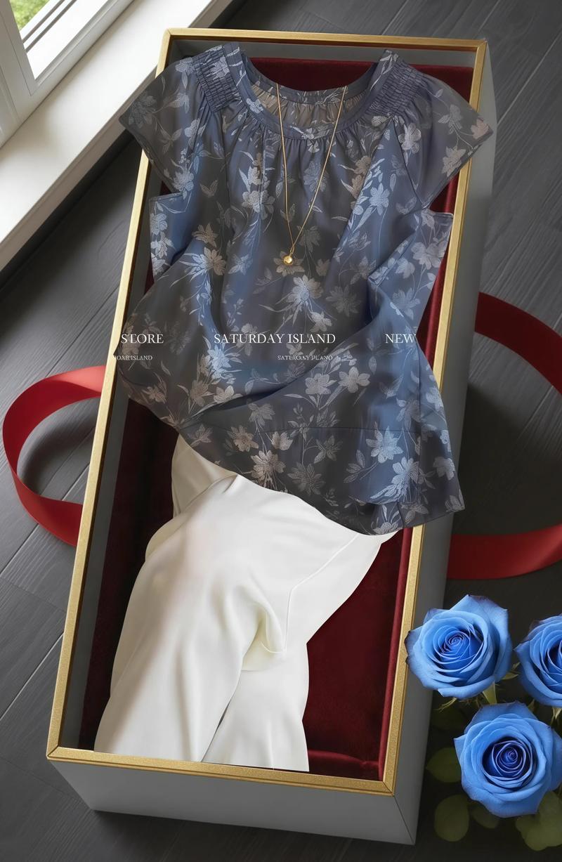 抖音穿碎花上衣跳舞