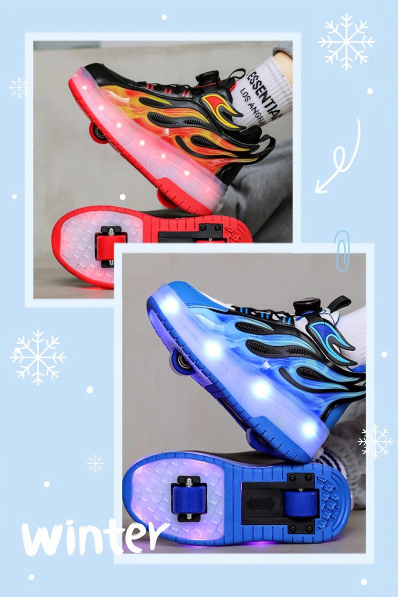 抖音上带轮子的鞋子