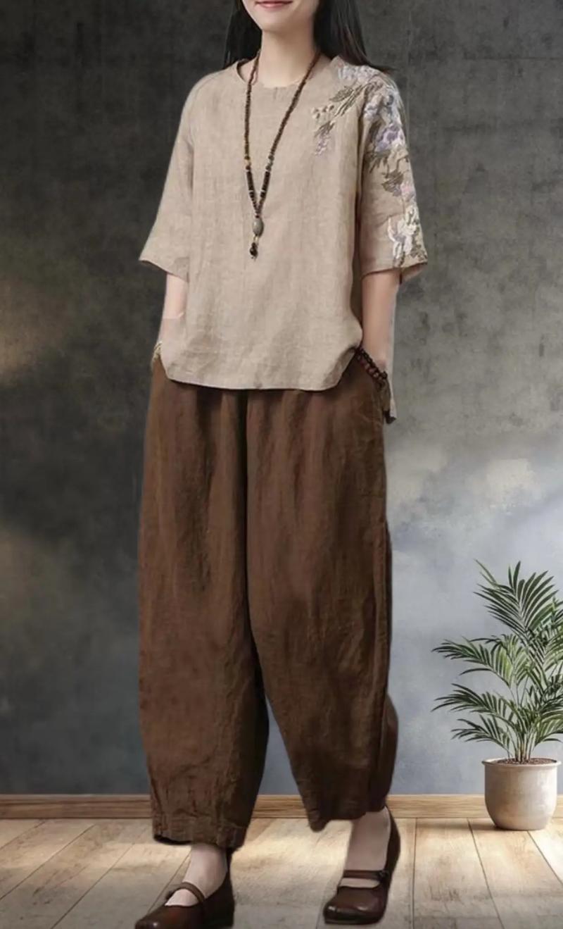 快手女棉麻服装批发