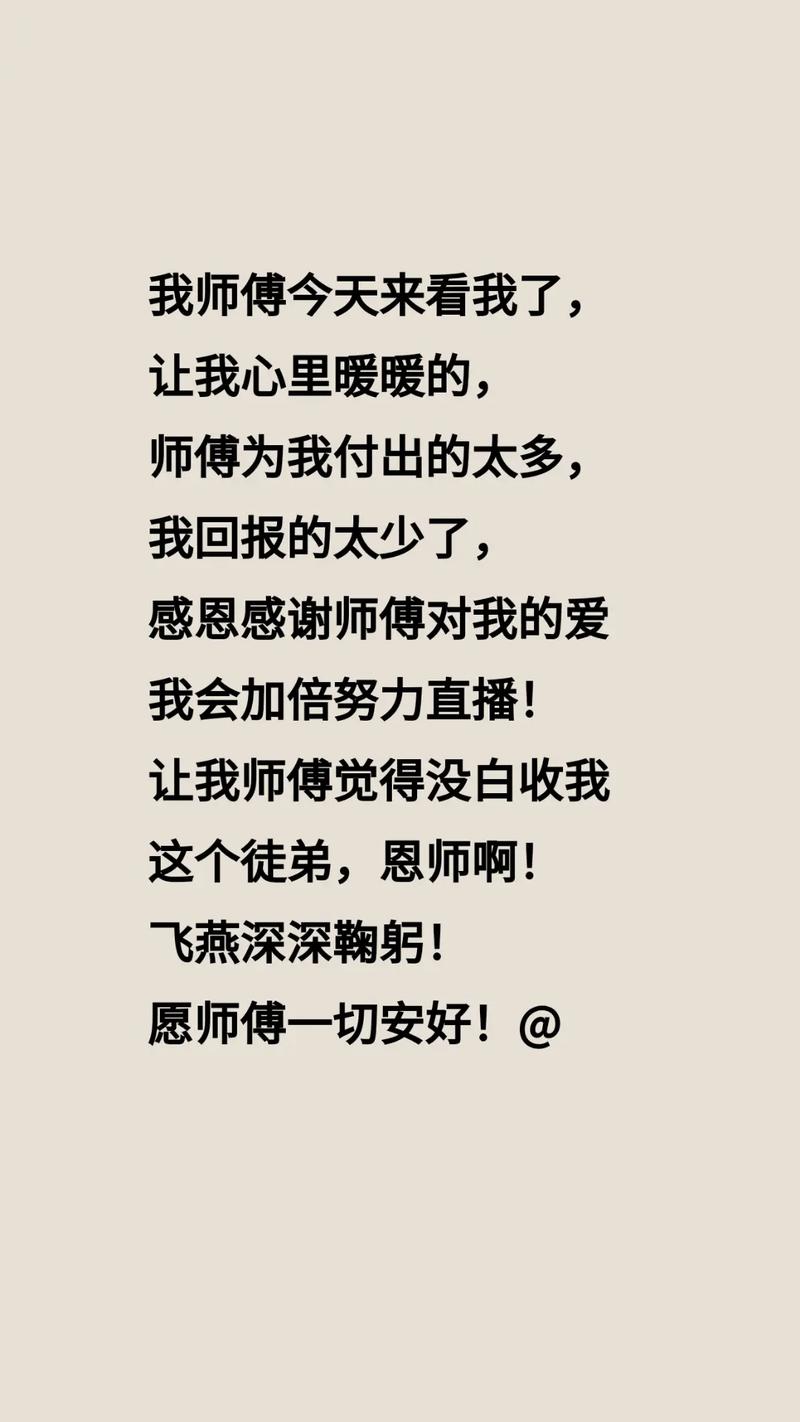 感谢快手师傅的话语