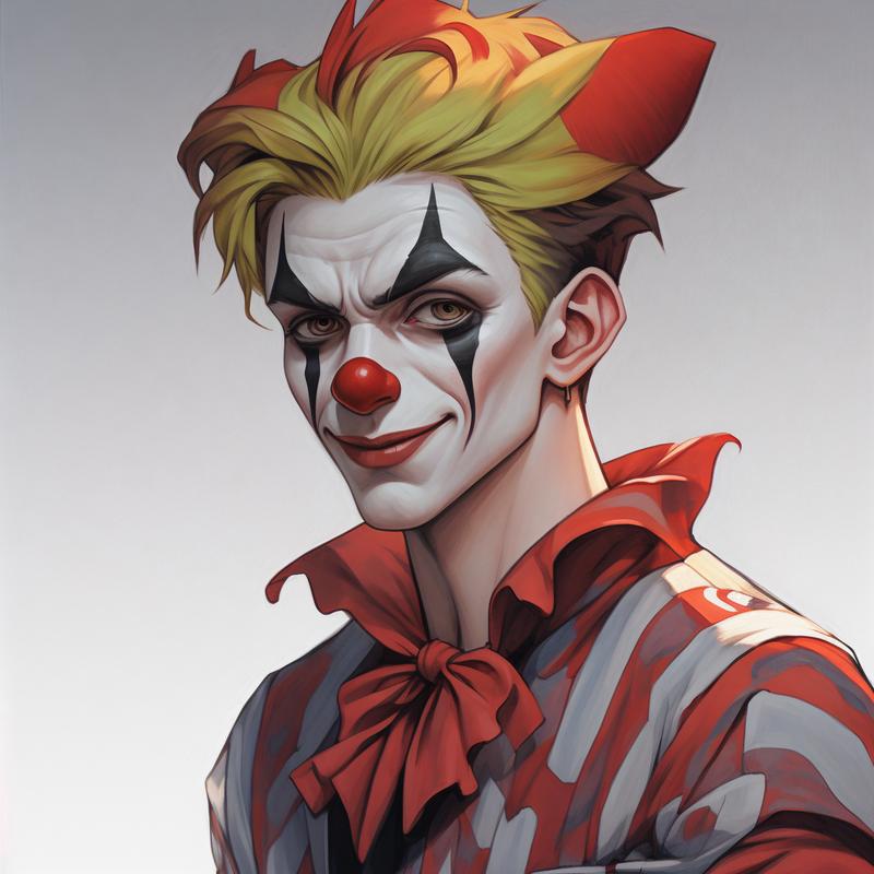 快手白鹤小丑男图片