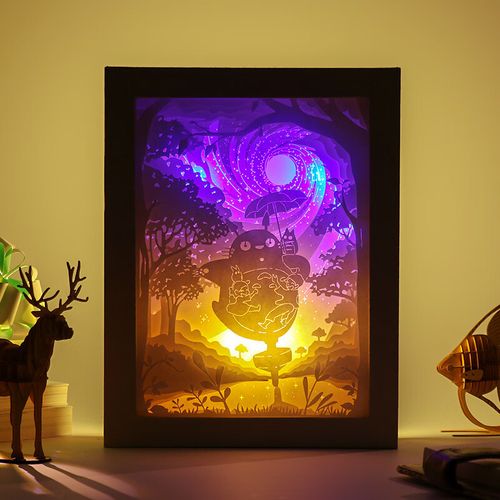 抖音光影纸雕灯视频