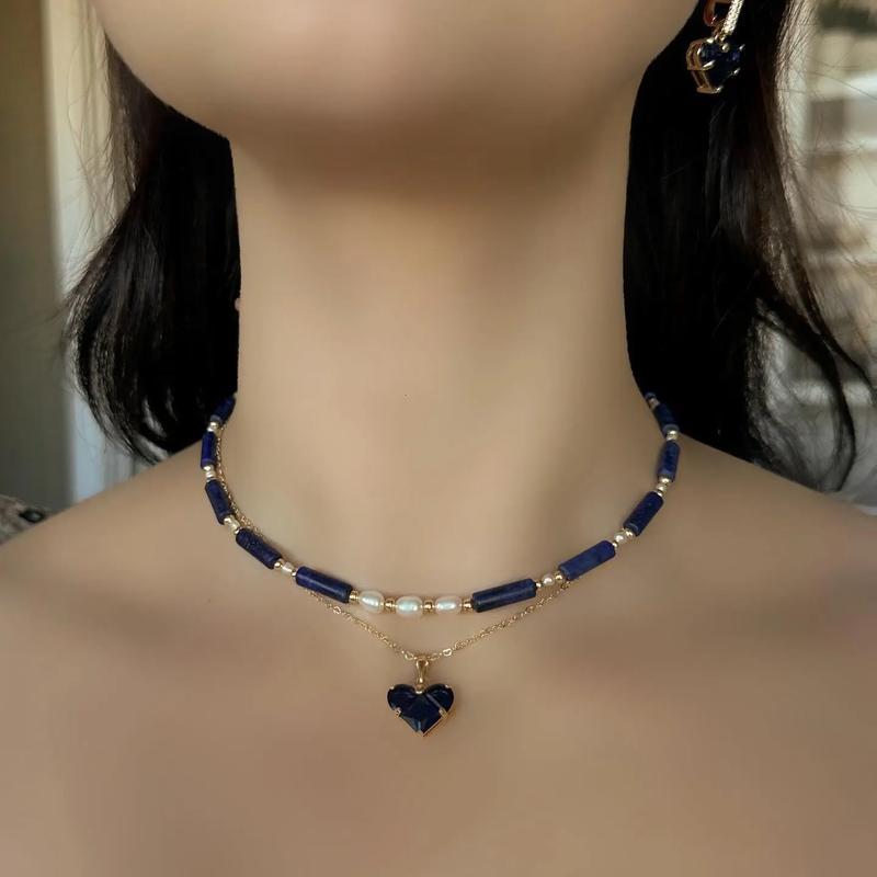 爱心蓝宝石项链抖音